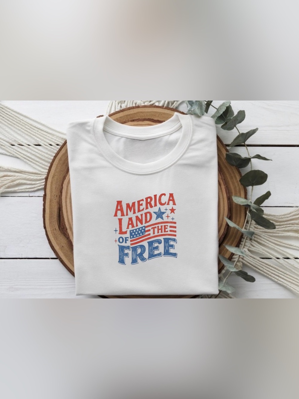 America Land of the Free Graphic Tee | 4th of July Shirt | Vintage USA